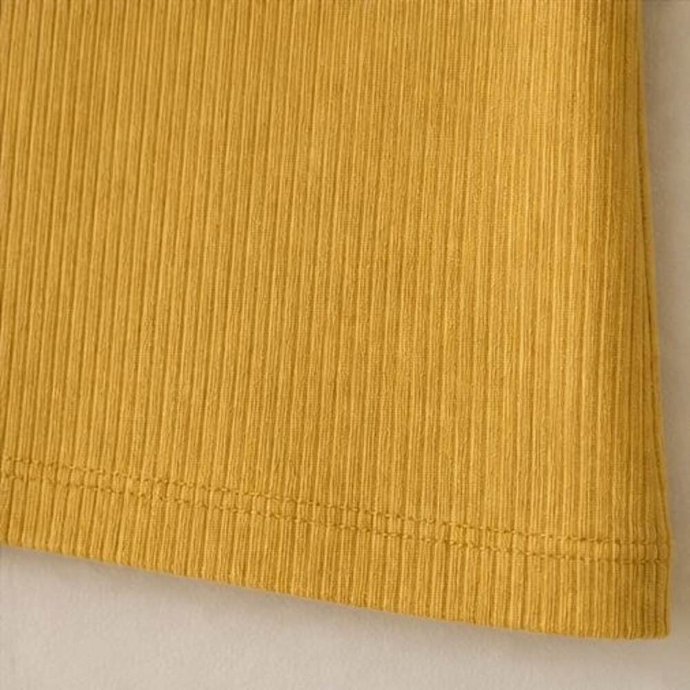 Mustard Ribbed Square Neck Top - Picture 6 of 6